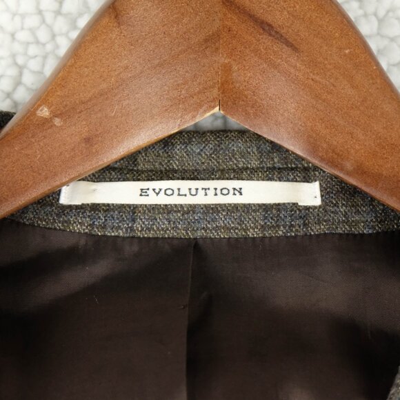 Baumler Blazer Mens 46 Short Brown Check Loro Piana Super 120s Elbow Patches - Picture 11 of 15